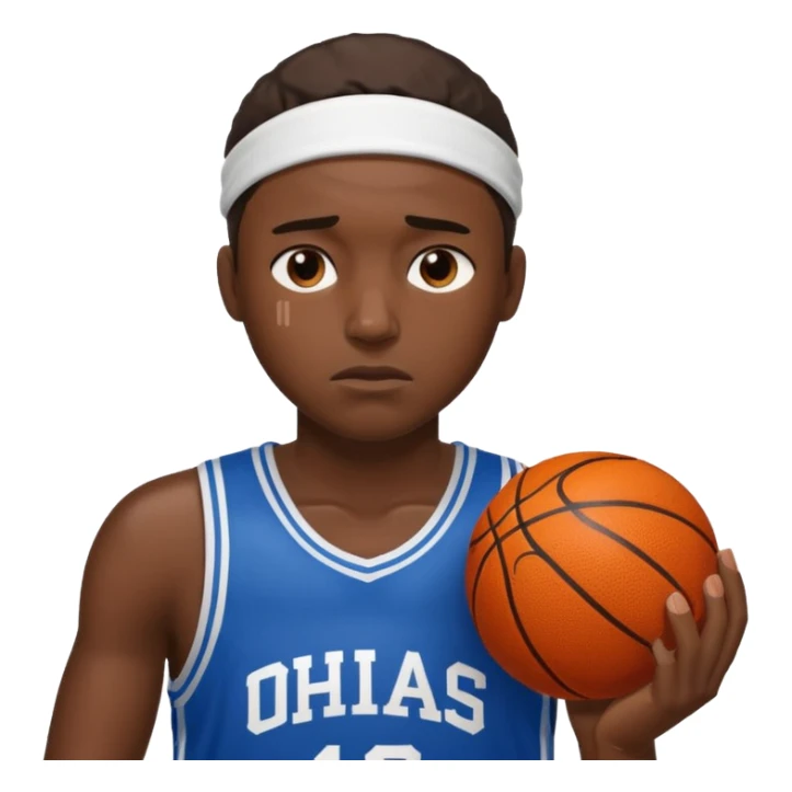 tired basketball player, sweating a lot sticker