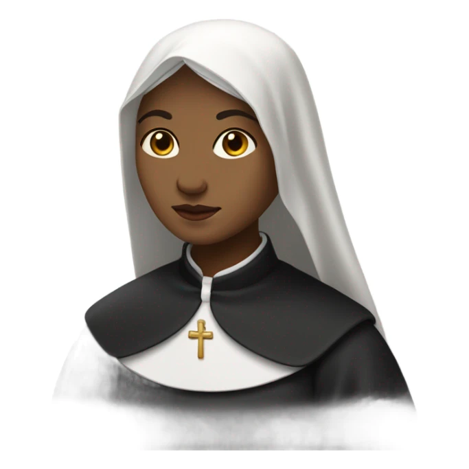 graphic church scene with nun sticker