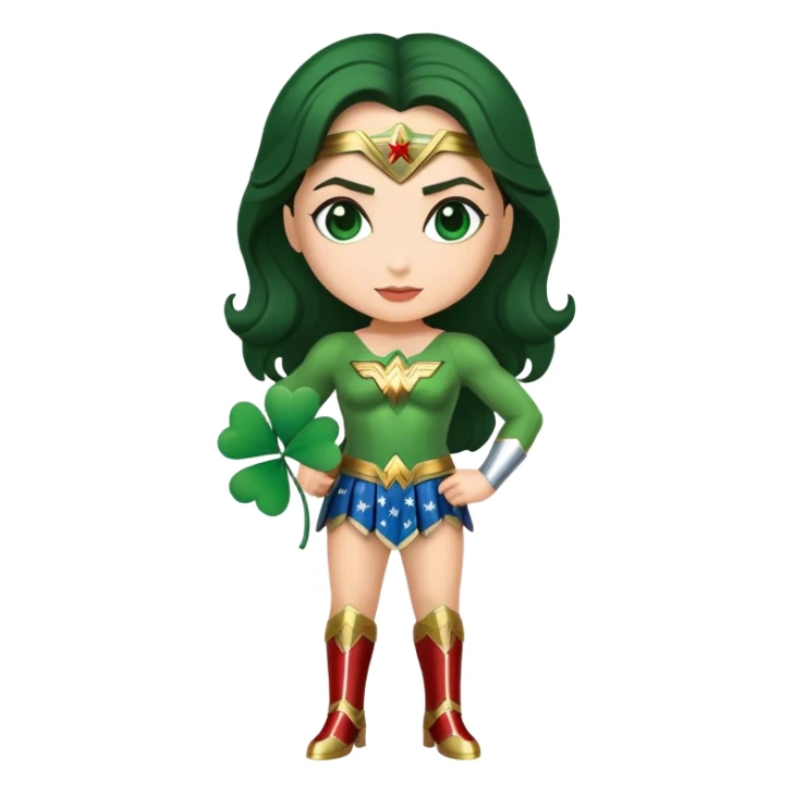 Wonder Woman st Patrick’s day sticker