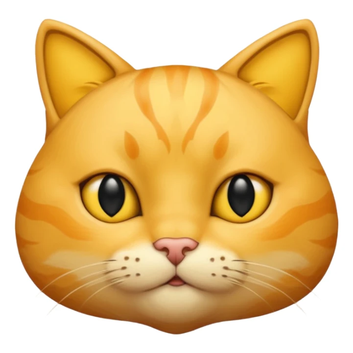 a bright yellow cat head with black eyes and not too chubby cheeks and looks exactly like the youtuber thinknoodles  sticker