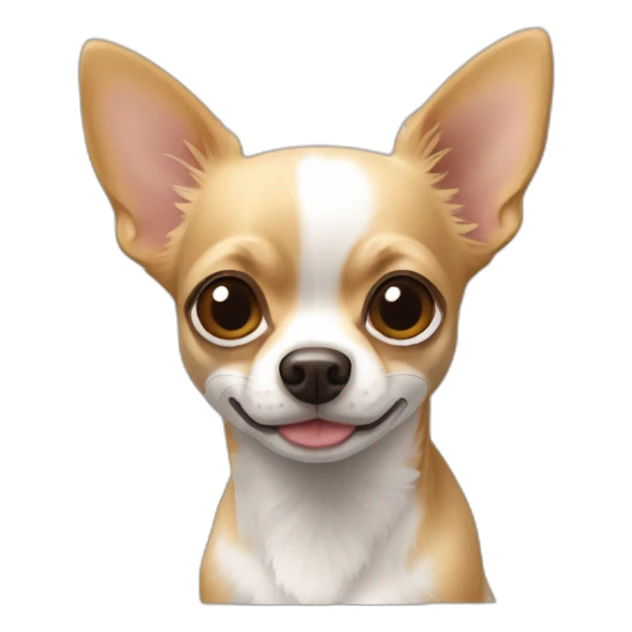 Chihuahua poils  blanc et roux sticker