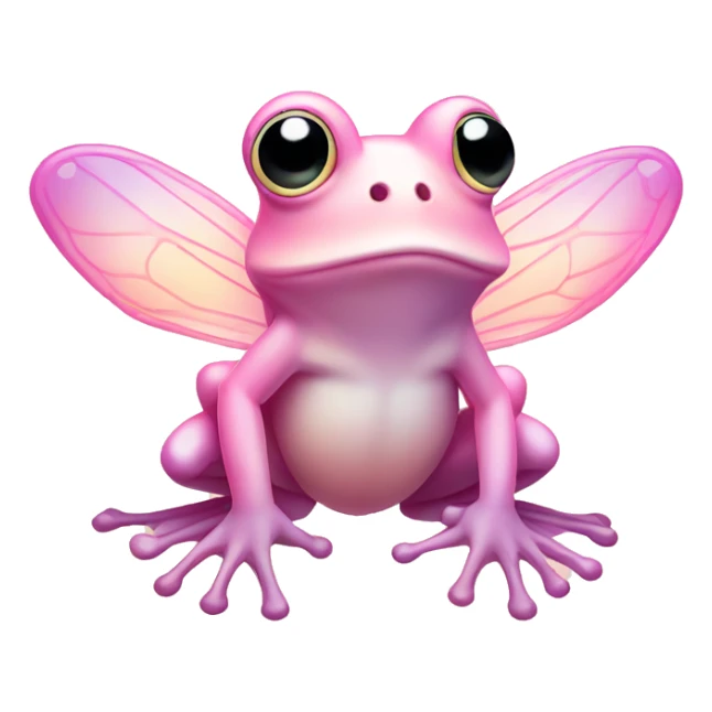 Light pink Fairy frog with gradient wings sticker