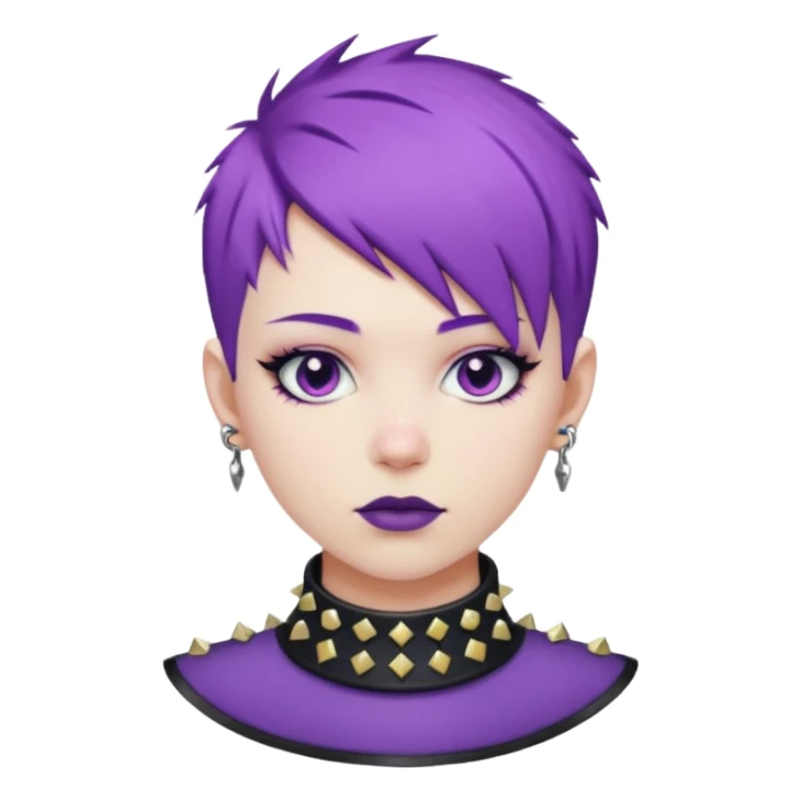 Cool Punk with Short Purple Hair sticker