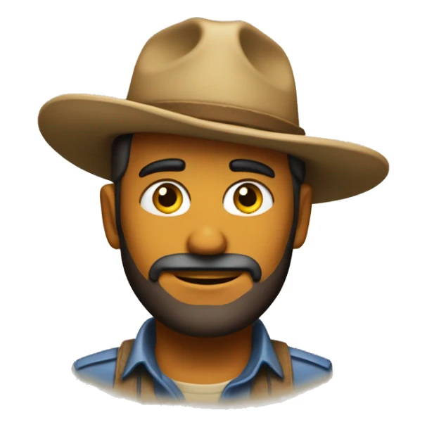 un explortador con sombrero de indiana jhones sticker