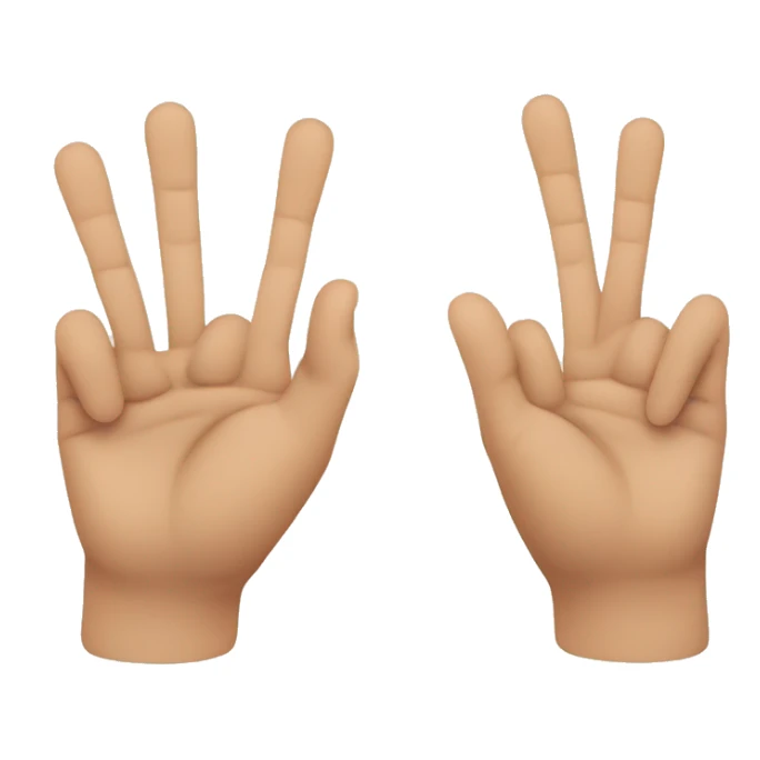 3 fingers together indicator solo and thumb solo sticker