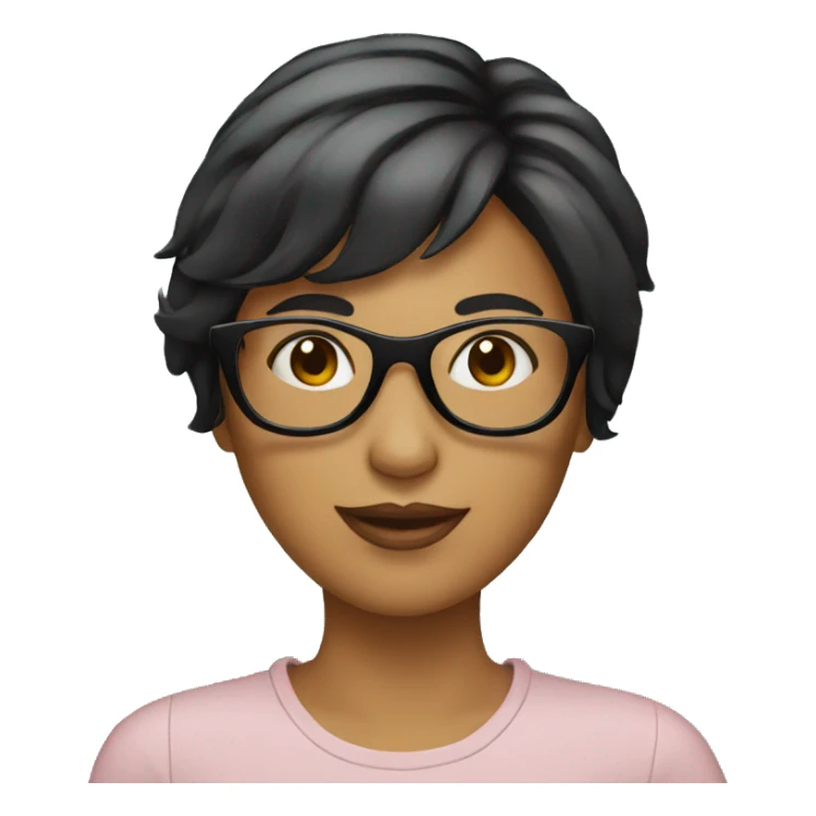 woman with sun glasses, short black hair  sticker