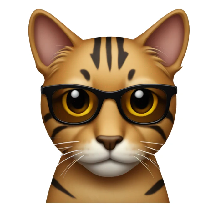 do a cat with sunglasses he has to be brown black like a tiger sticker