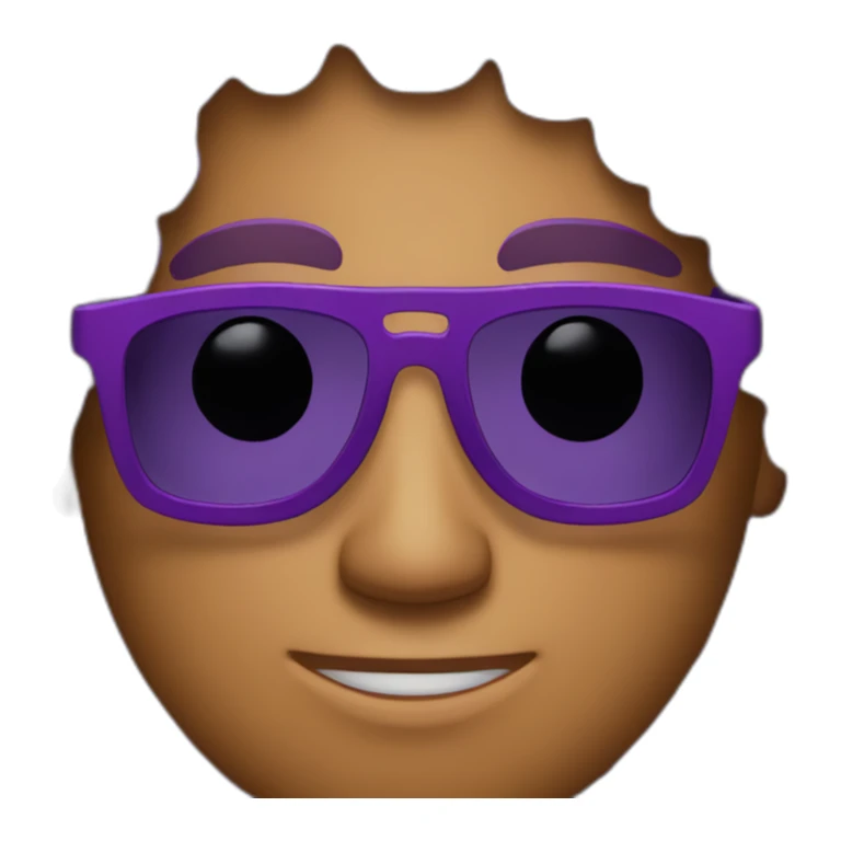 curly-hair-purple-guy-sunglasses sticker