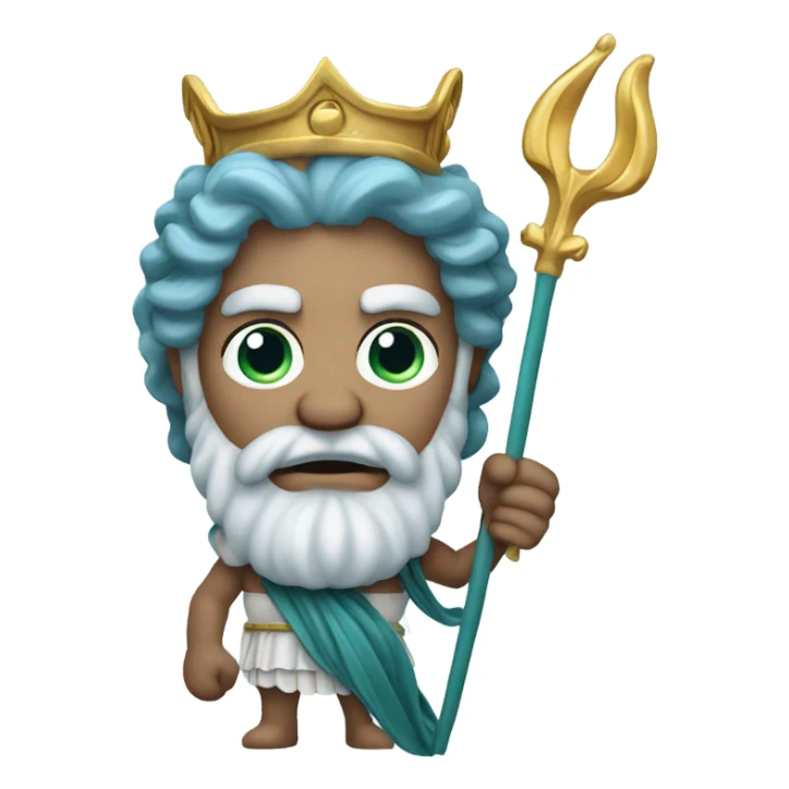Greek god Neptune with the trident sticker
