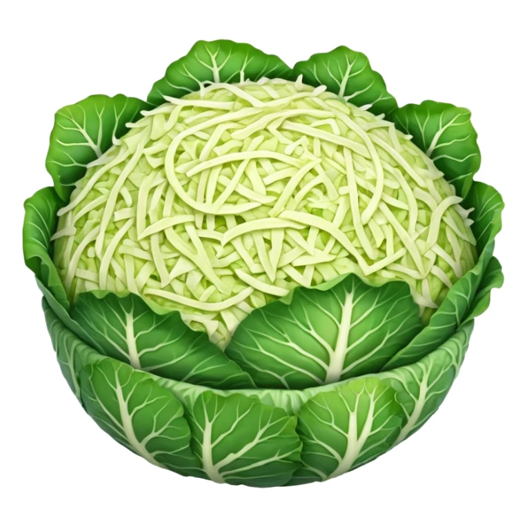 a big pile of grated cabbage no leaves and no cabbage sticker