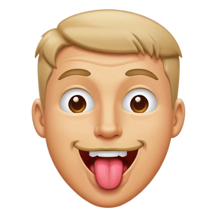 trump with tongue out smirking sticker