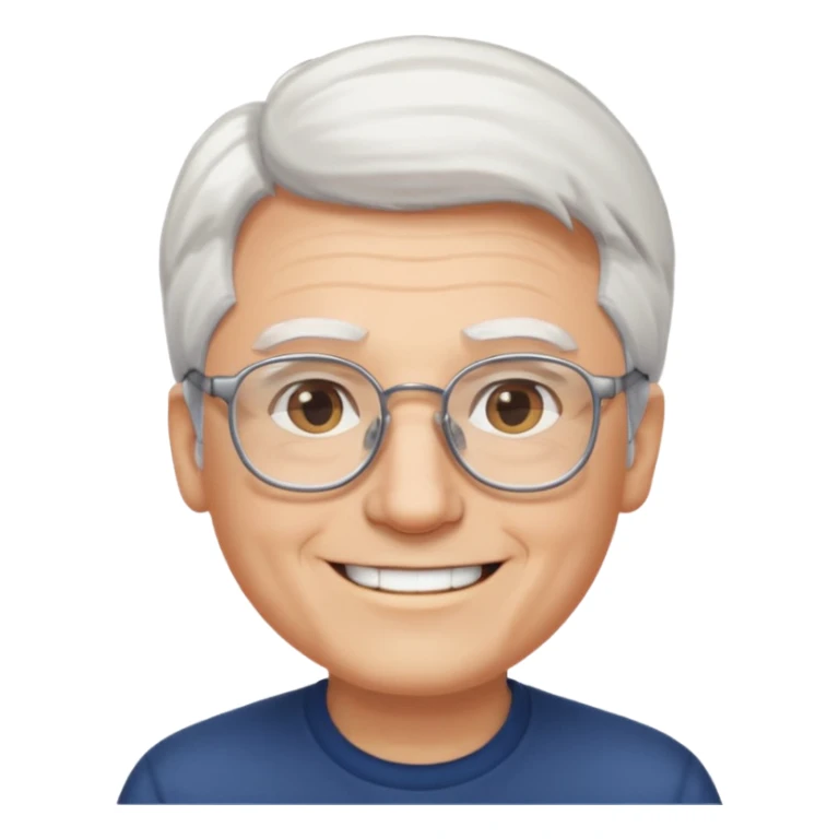 Personnes lunette cheveux blanc courts homme sticker