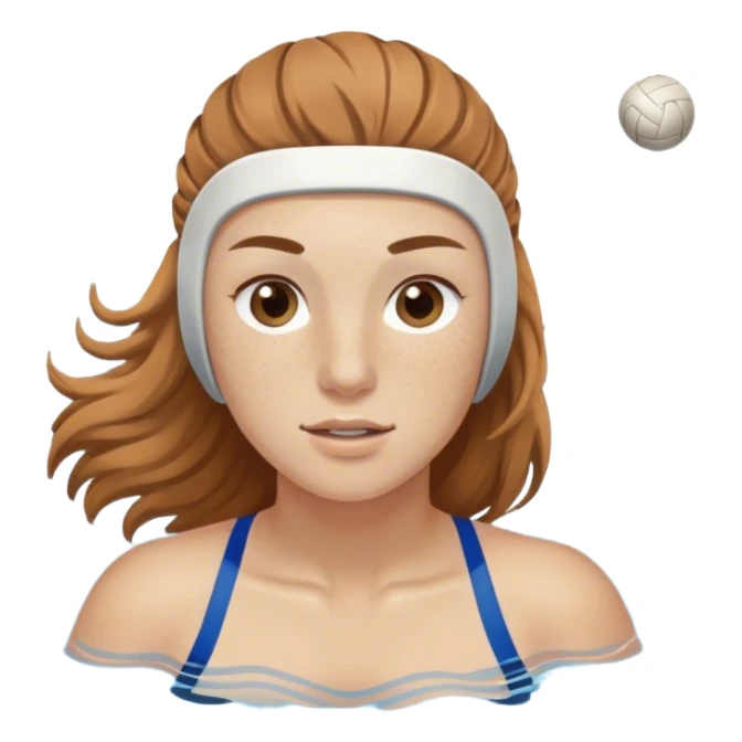 capelli castani chiari, ho lentiggini, le ciglia abbastanza lunghe e gioco a pallanuoto e capelli lunghi e occhi sticker