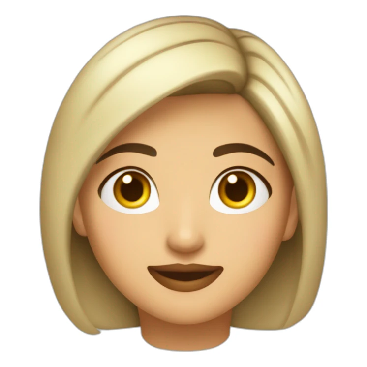 Mujer gordita morena sin gafas pelo corto ojos cafes sticker