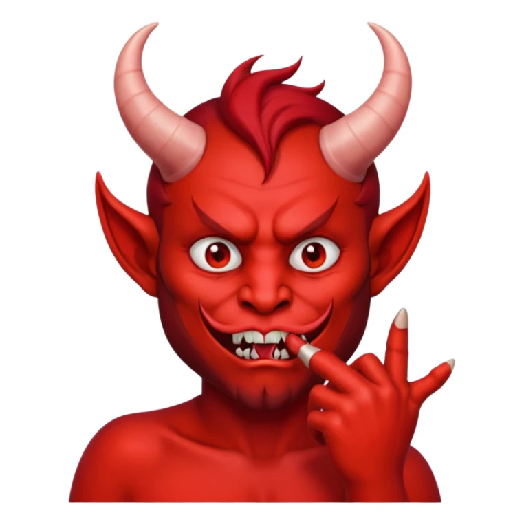 Creppy devil and shushing someone  🤫 like there figer over there mouth  like there lip is closed and the figers over and not useing the middle finger  sticker