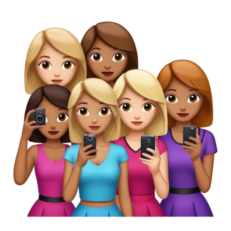 girls taking photo in club background sticker