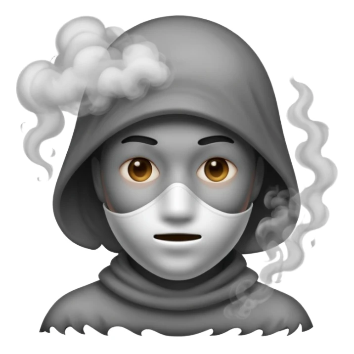 Emoji com fumaça na cara sticker