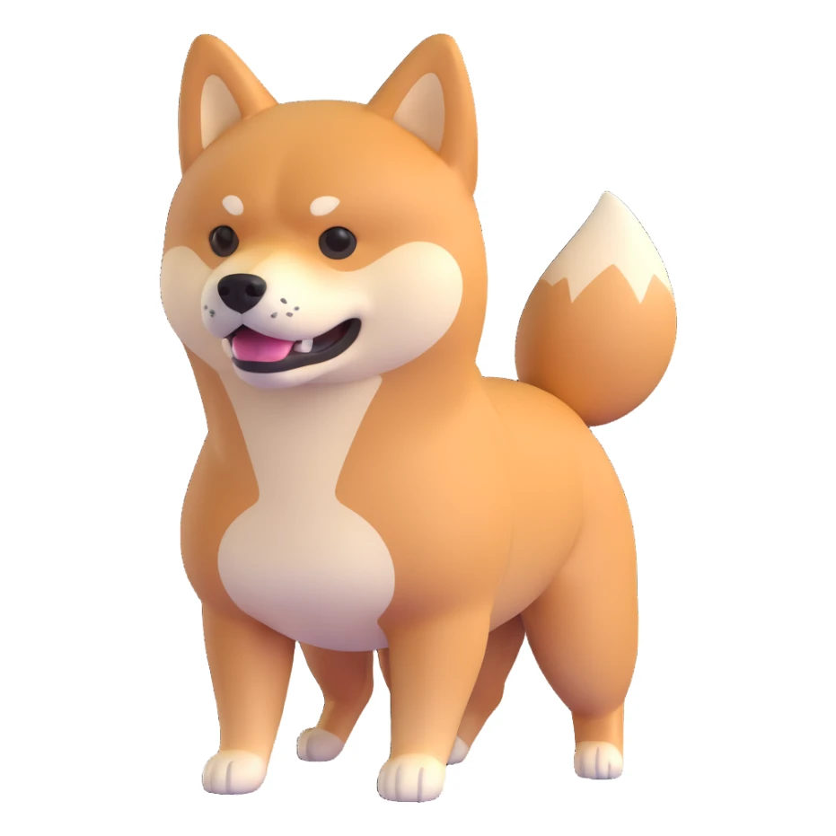 shiba inu, muscular sticker