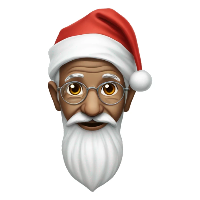 Mahatma Gandhi with santa hat sticker