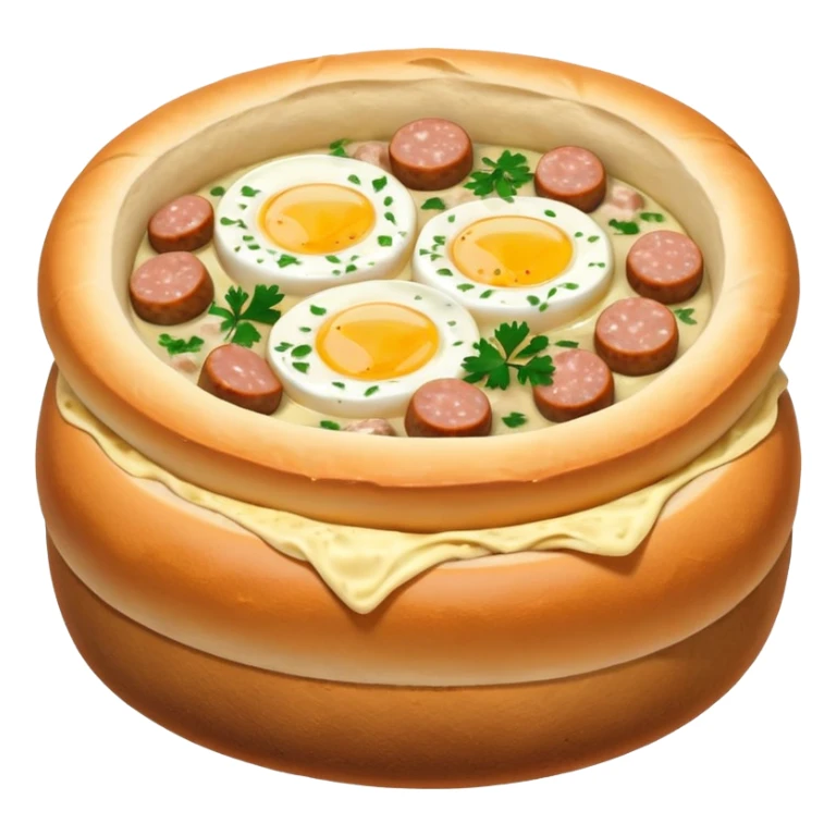 polish zurek soup inside of bread bowl sticker