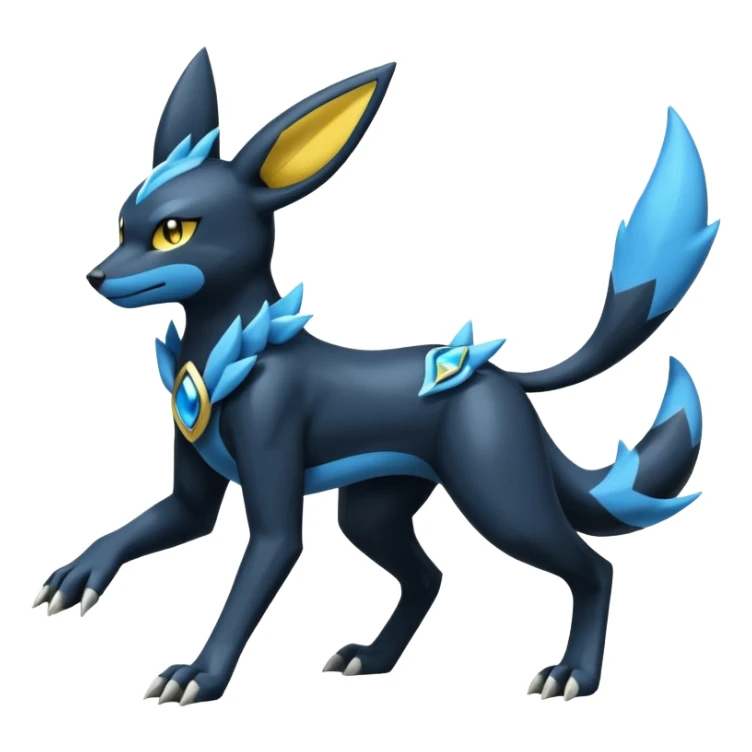 Umbreon-Lucario-Manectric-Zeraora-fusion, full body sticker