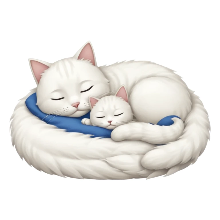 word nedelja and white cat sleep on  it sticker