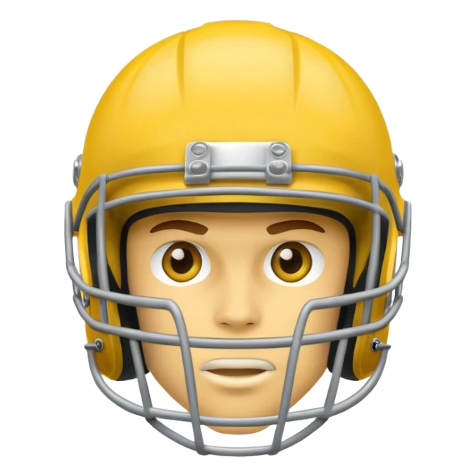 yellow skin football player sticker