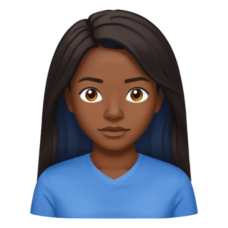 Dawn Richards with dark brown long hair, medium dark skin sticker