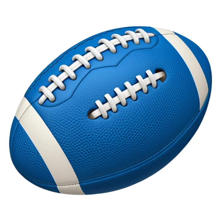 blue football ball sticker