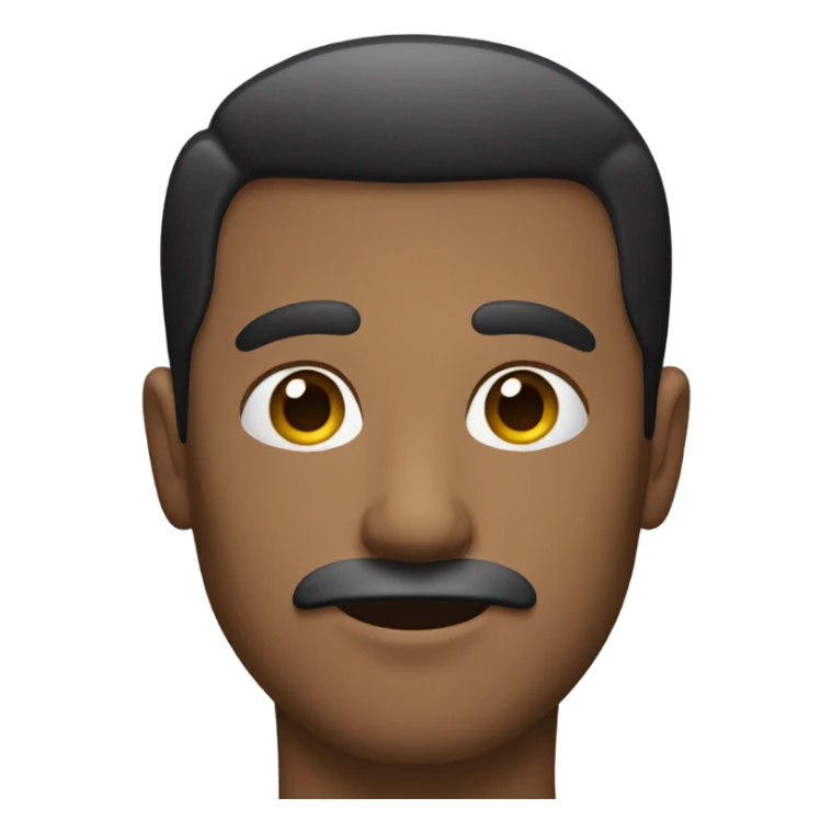 Man with black swept hair and short moustache  sticker