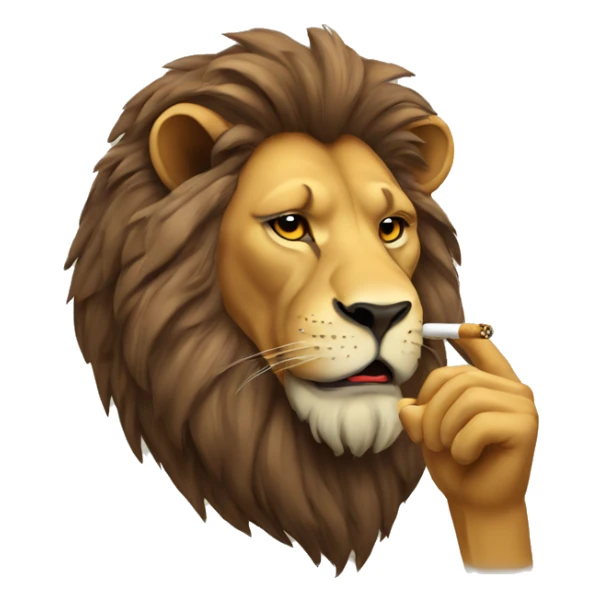 Lion smoking sticker