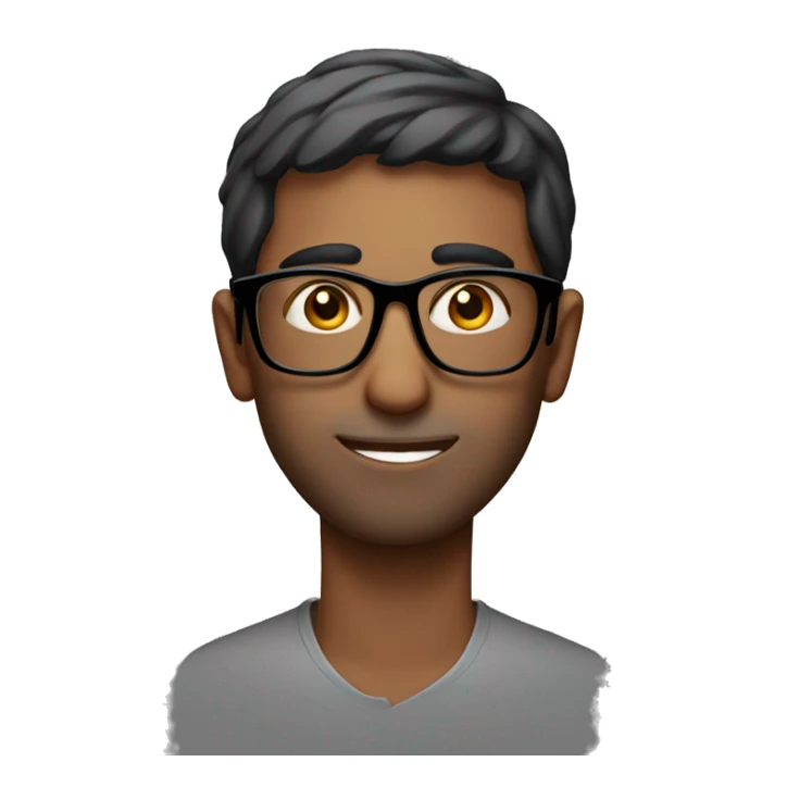Indian guy with skinny face with glasses  sticker