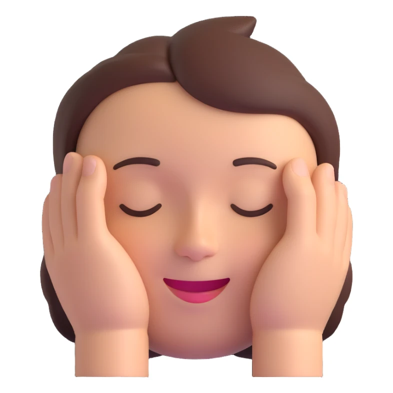 face sleeping with a smile, eyes closed, small 'Zzz' above the head sticker