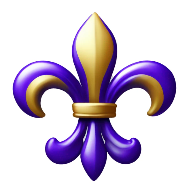 Krewe of iris fleur de lis sticker