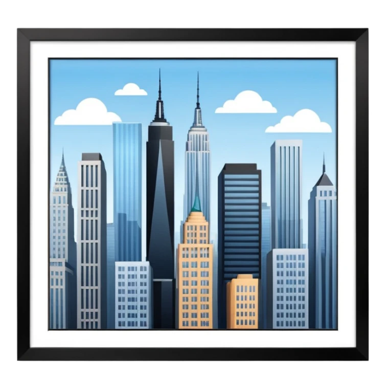 new york city buildings sticker