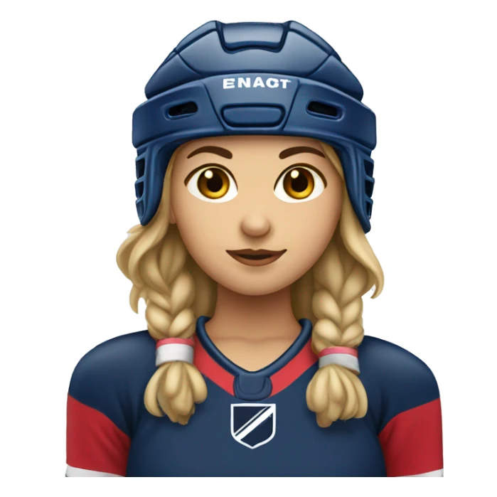 girl hockey player  sticker