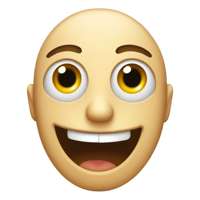 Wide eye emoji smiling very wide sticker