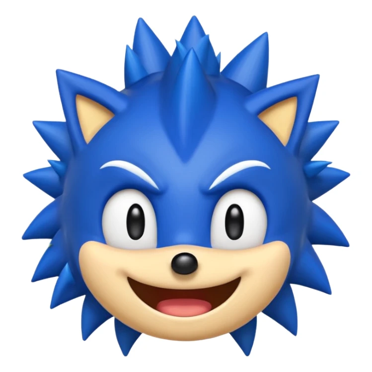 Sonic emoji well made like the original one without any mistakes sticker