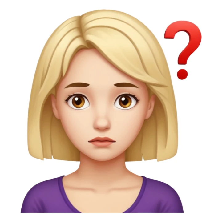 young women dont know from what to start. add question mark sticker