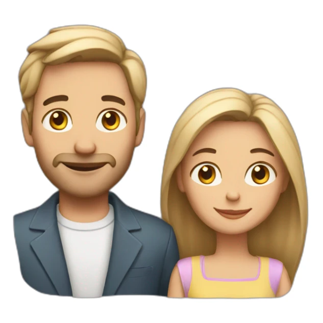 Husband and wife with 2 cats sticker