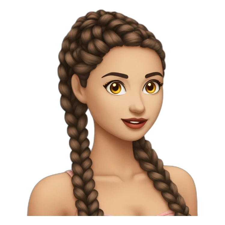 Enojada gafas de sol trenzas morena sticker