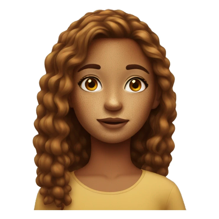 girl and freckles on her face sticker