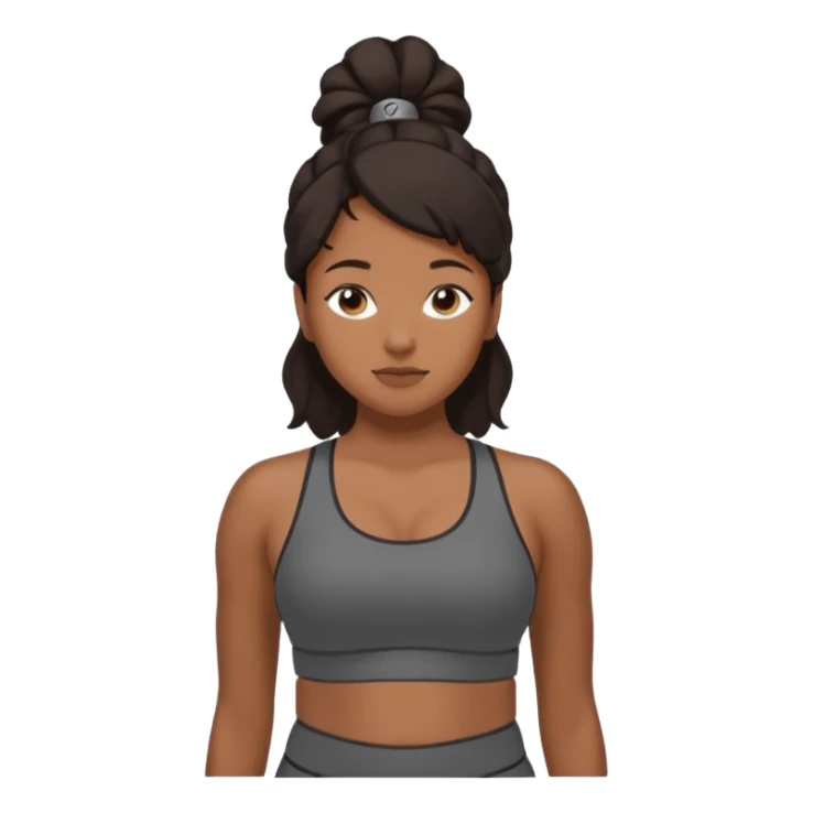 Black girl with lululemon on and a side part with a fat but sticker