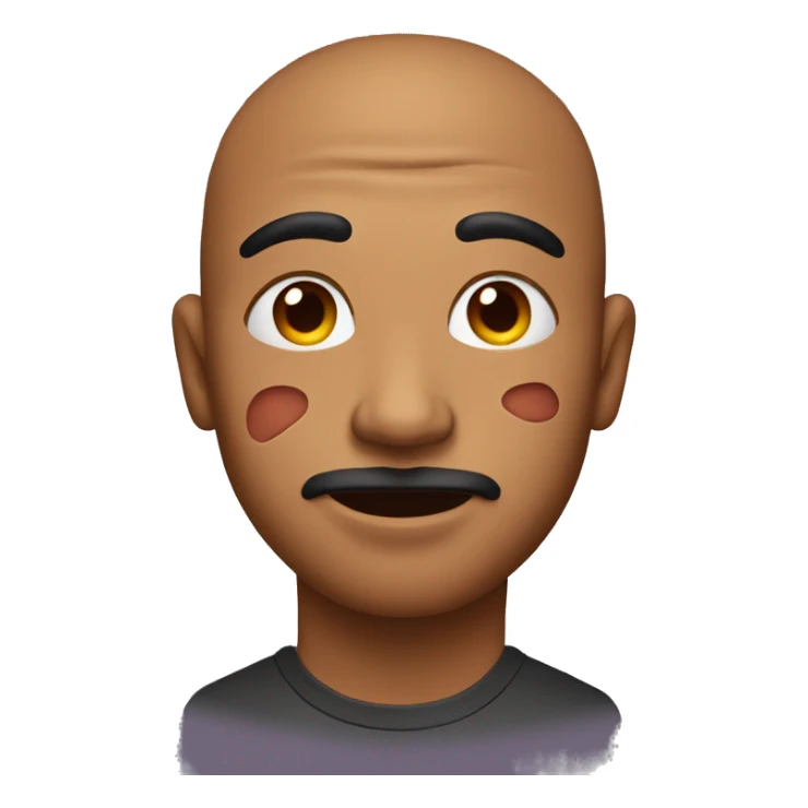 Man with kiss marks on his face sticker