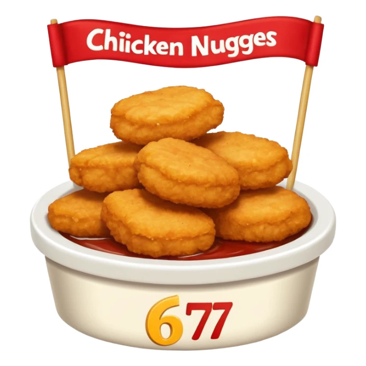 Chicken nuggets coming to life and doing 67 sticker