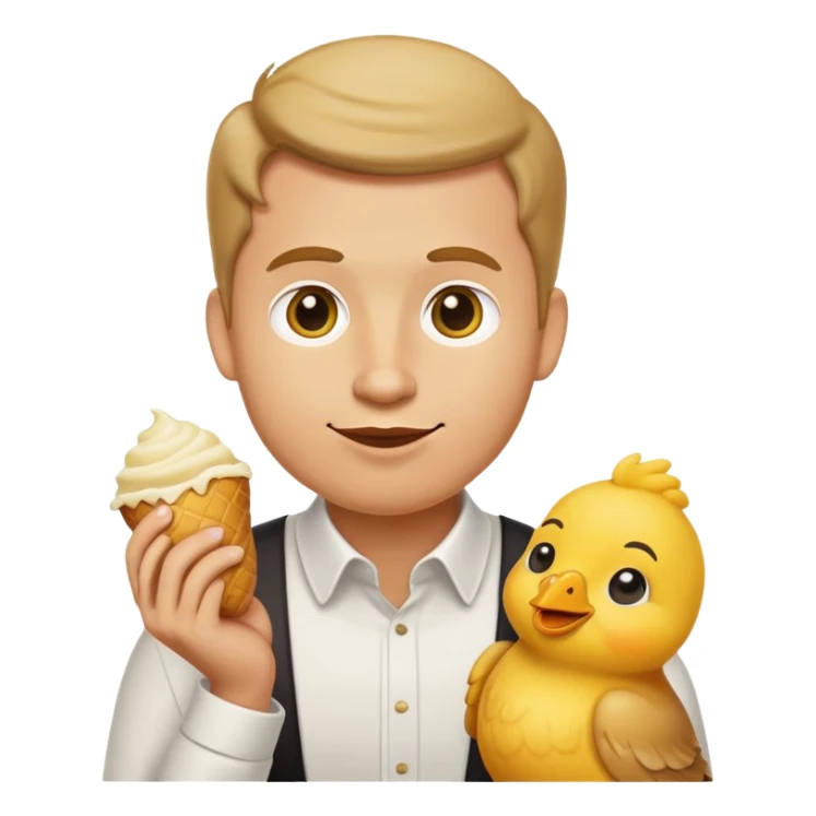 The yellow faced emoji guy eating Chick-fil-A sticker