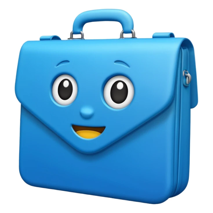 cartella azzurra senza faccia  sticker