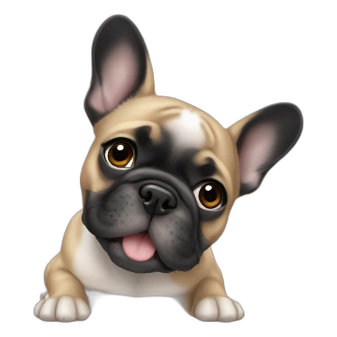 puppy french bulldog sticker