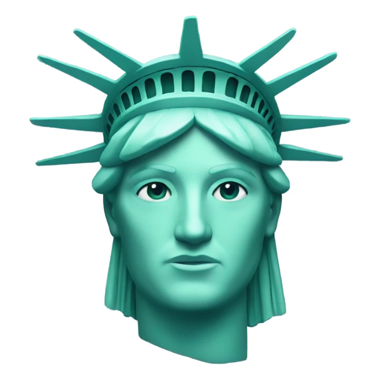 statue of liberty head sticker