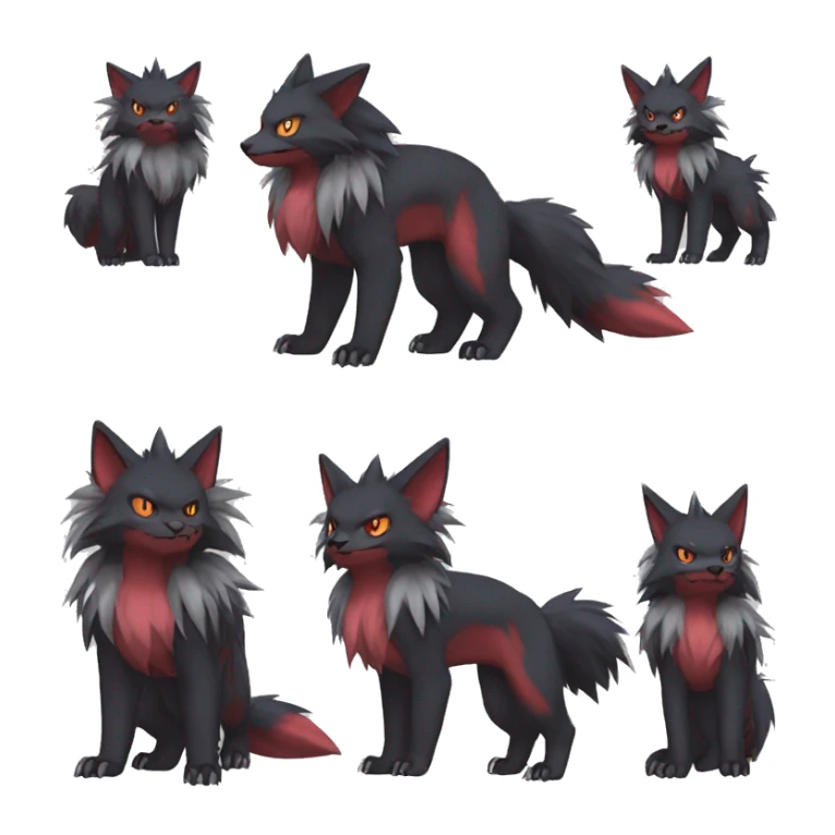 Torracat-Zoroark-Mightyena-Zorua full body sticker